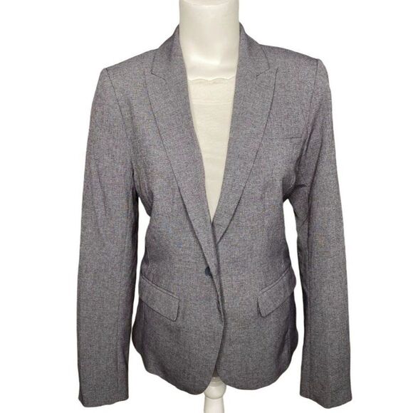 Womens Apt 9 Gray Notch‎ Collar Single Breasted Blazer Sz 12 - Picture 1 of 7